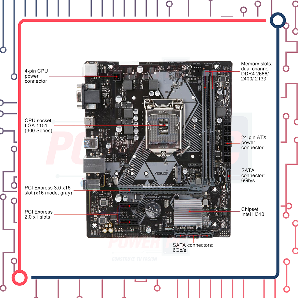 Asus Prime H310m Lga 1151 H310m ASUS PRIME H310M-E LGA 1151