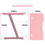 Escritorio Gamer, Rosa, 40 pulgadas