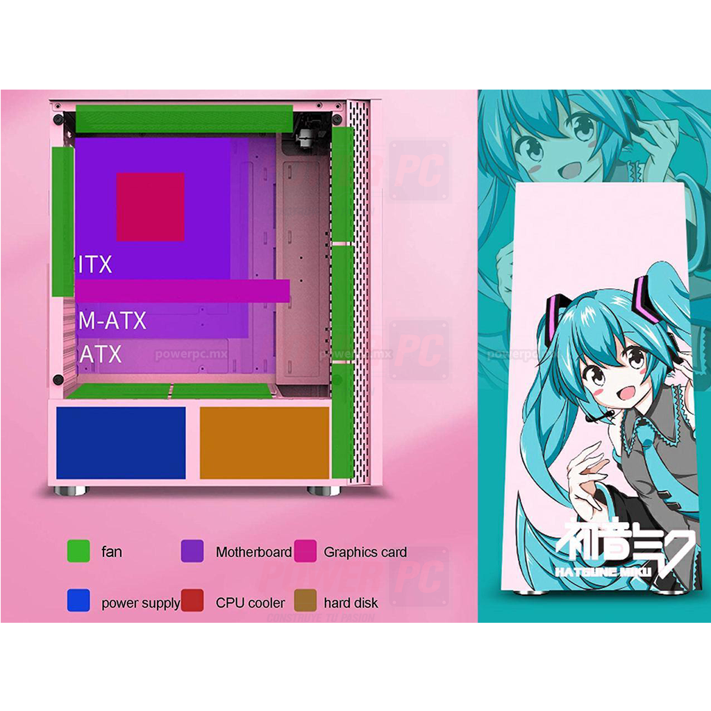 Hatsune Miku Atx Azul Powerpcmx