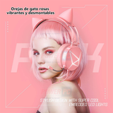 Audífonos con micrófono envolvente 7.1 y cancelación de ruido, Rosa