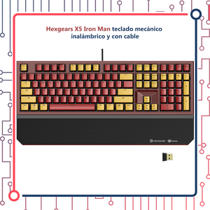 Hexgears X5 Iron Man teclado mecánico inalámbrico y con cable