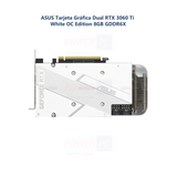 ASUS Tarjeta Gráfica Dual RTX 3060 Ti White OC Edition 8GB GDDR6X