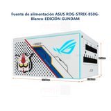 Fuente de alimentación ASUS ROG-STRIX-850G-Blanco-EDICIÓN GUNDAM