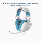HS80 RGB Auriculares Inalámbricos Gamer Premium, Audio espacial