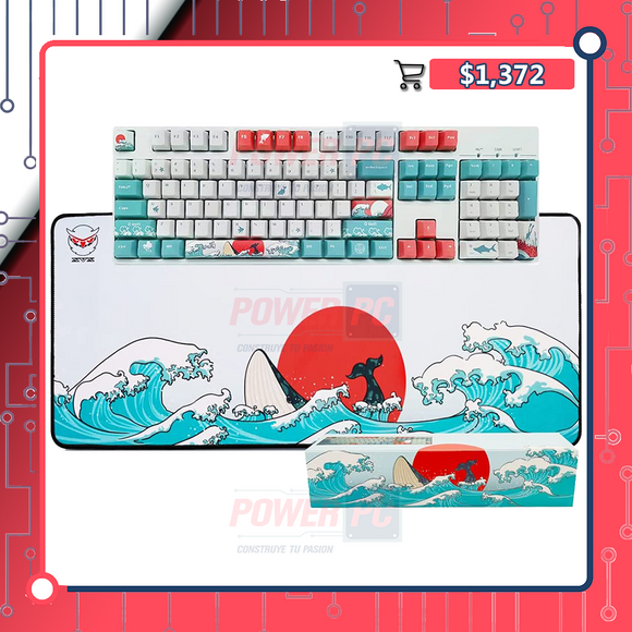 Juego de teclas personalizadas y alfombrilla de ratón(Mar de Coral)