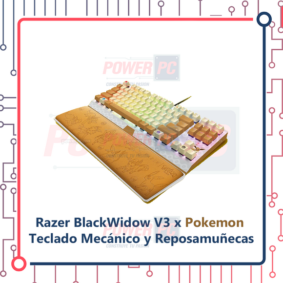 Razer BlackWidow V3 x Pokemon Teclado Mecánico y Reposamuñecas