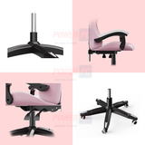 Silla de oficina Gamer (rosa y blanco)