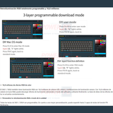 YUNZII SK61S gris inalámbrico 60% teclas NKRO interruptor óptico Gateron retroiluminación RGB teclado mecánico programable para juegos